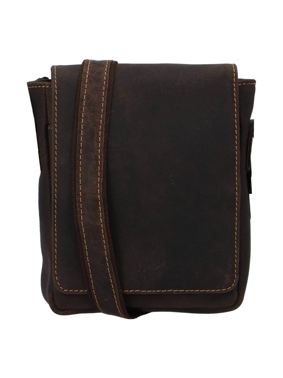 Pánská kožená taška přes rameno Greenwood Petr – hnědá